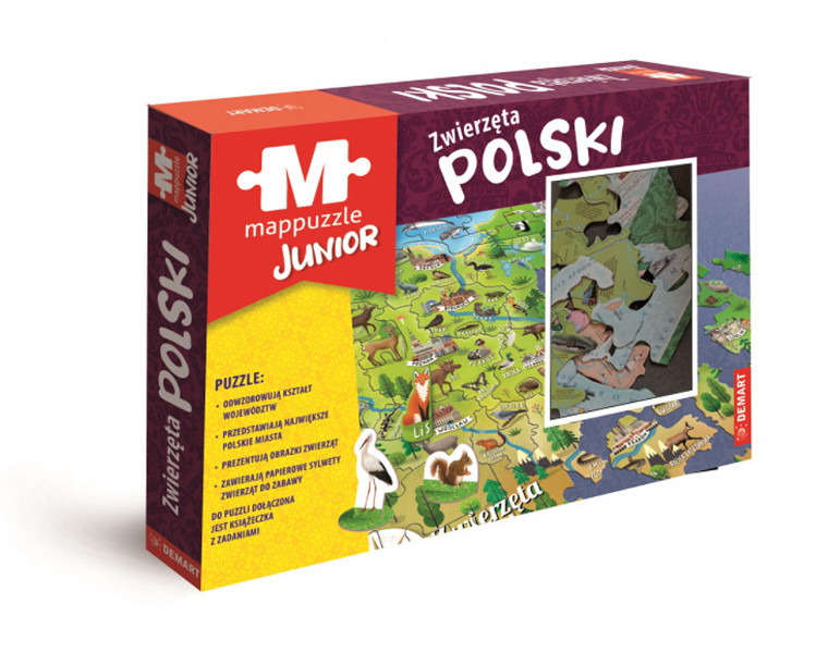 Mappuzzle Zwierzęta Polski junior