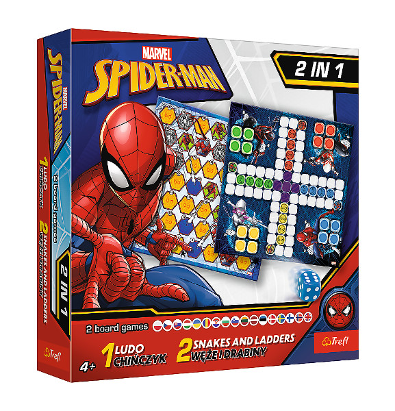 Gra 2w1 Chińczyk/ Węże i drabiny Spider-Man