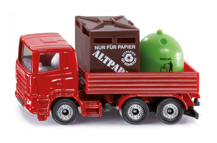 Siku seria 08 ciężarówka z pojemnikami na odpady