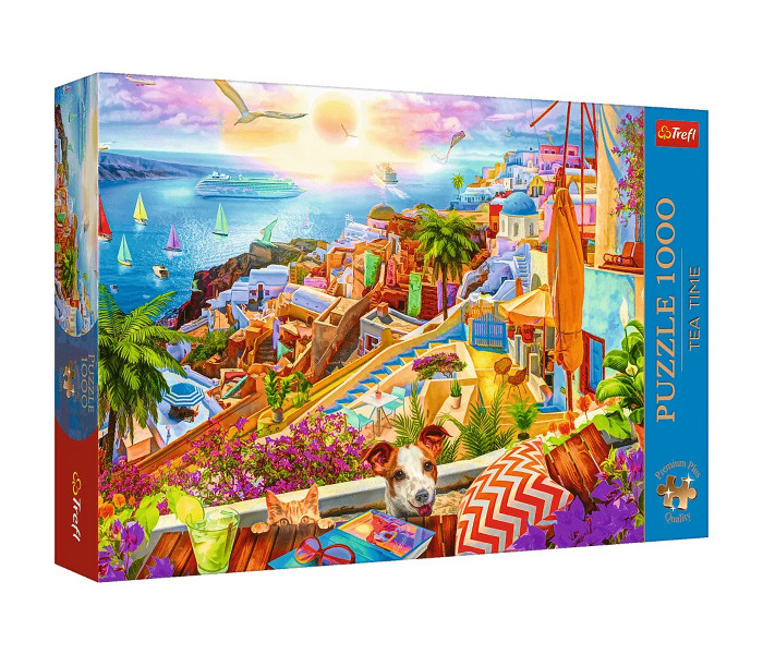 Puzzle 1000 Premium Plus Z wizytą na Santorini