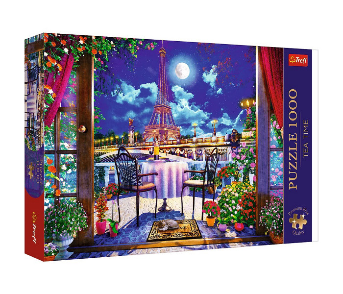 Puzzle 1000 Premium Plus Paryż w blasku księżyca