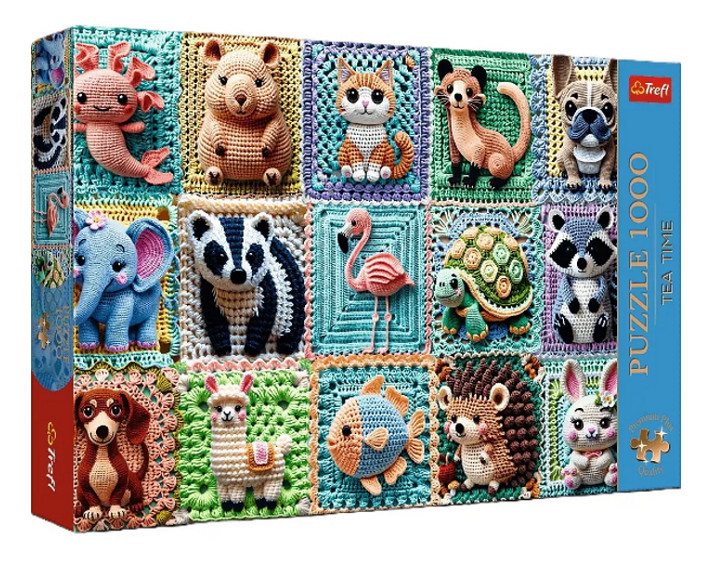 Puzzle 1000 Premium Plus Szydełkowe zwierzątka