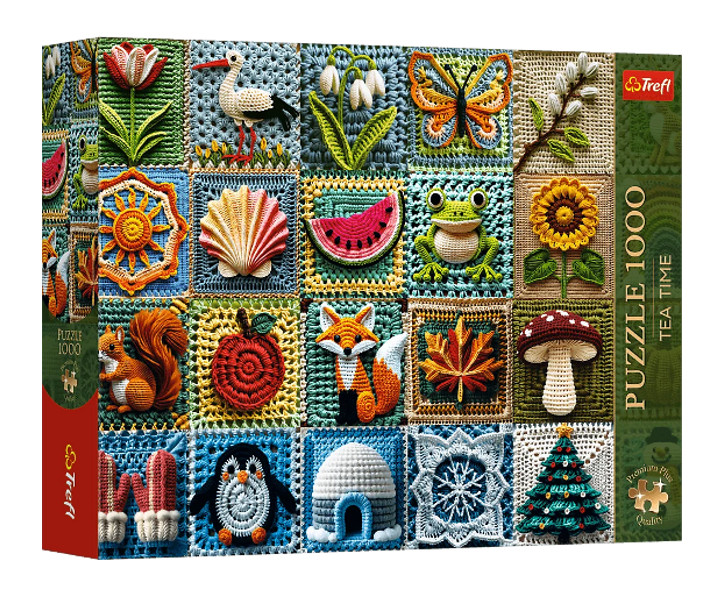 Puzzle 1000 Premium Plus Tea Time Szydełkowanie Cztery Pory Roku