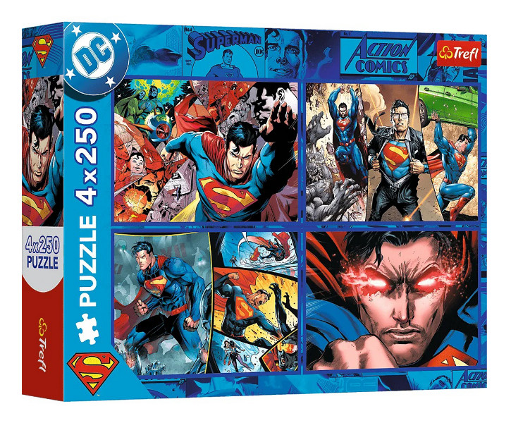Puzzle 4x250 Odwaga Supermena