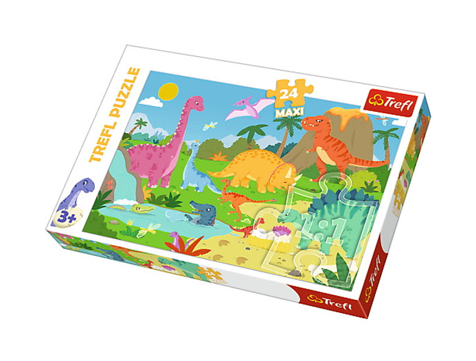 Puzzle 24 Maxi W świecie dinozaurów