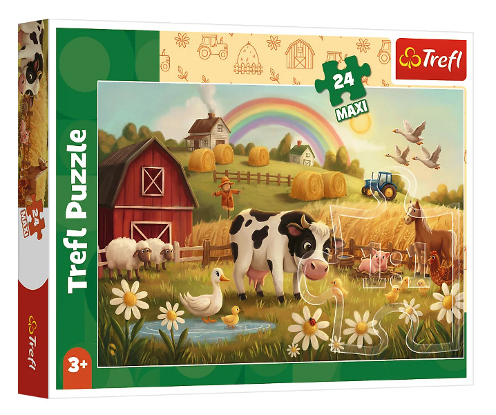 Puzzle 24 maxi Krowa na farmie