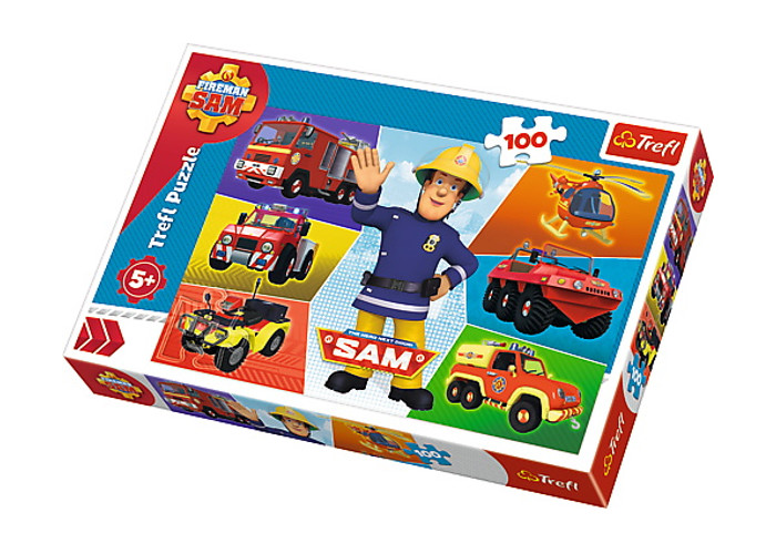 Puzzle 100el Pojazdy strażaka Sama