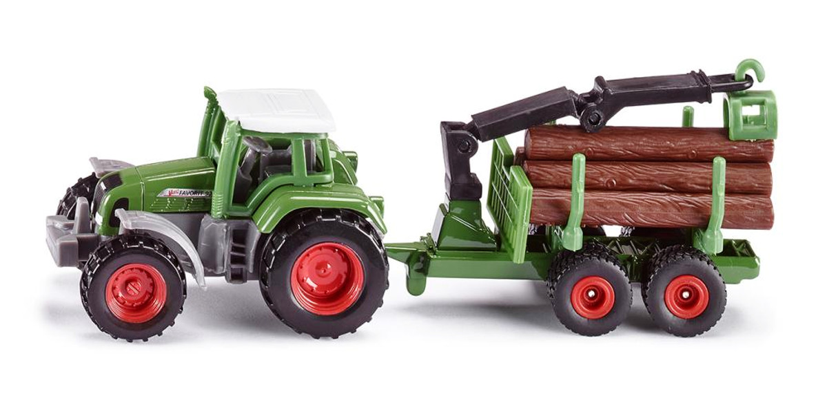 Siku seria 16 traktor z przyczepą leśną