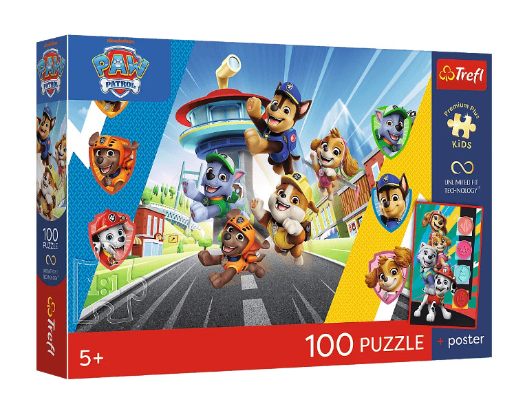 Puzzle 100 Trefl Premium Plus Kids Psia przygoda