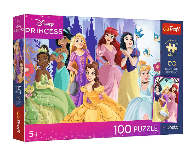 Puzzle 100 Premium Plus Kids Relaks z księżniczkami