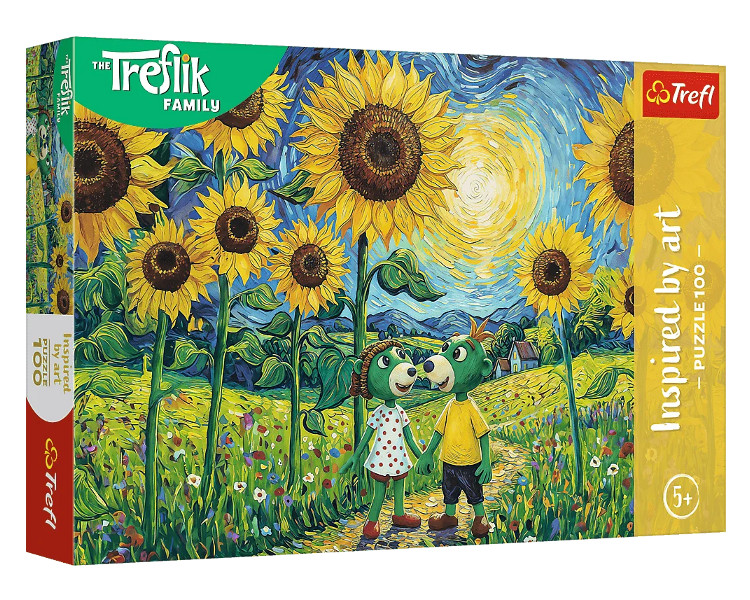 Puzzle 100 inspired by art Spacer wśród słoneczników