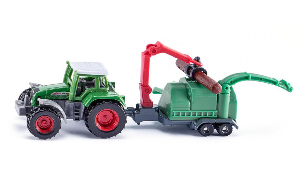 Siku seria 16 Traktor z rębakiem do drewna
