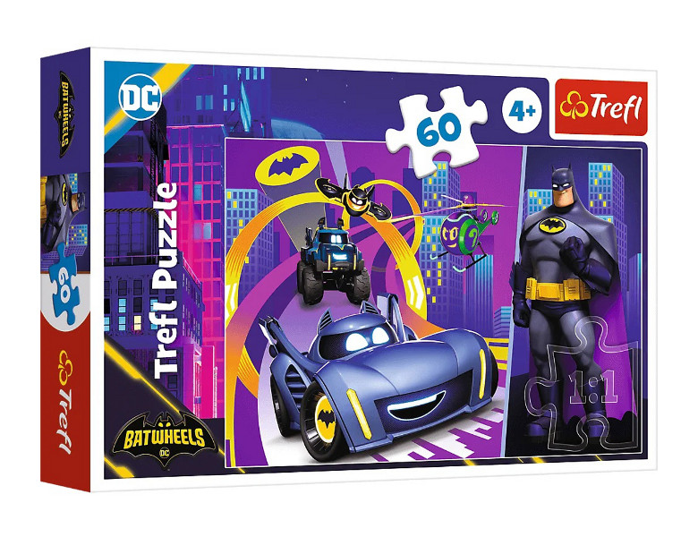 Puzzle 60 Batman i jego pojazdy