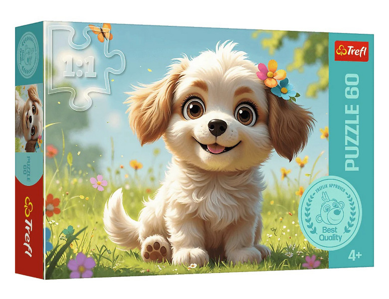 Puzzle 60 Szczeniaczkiem być!