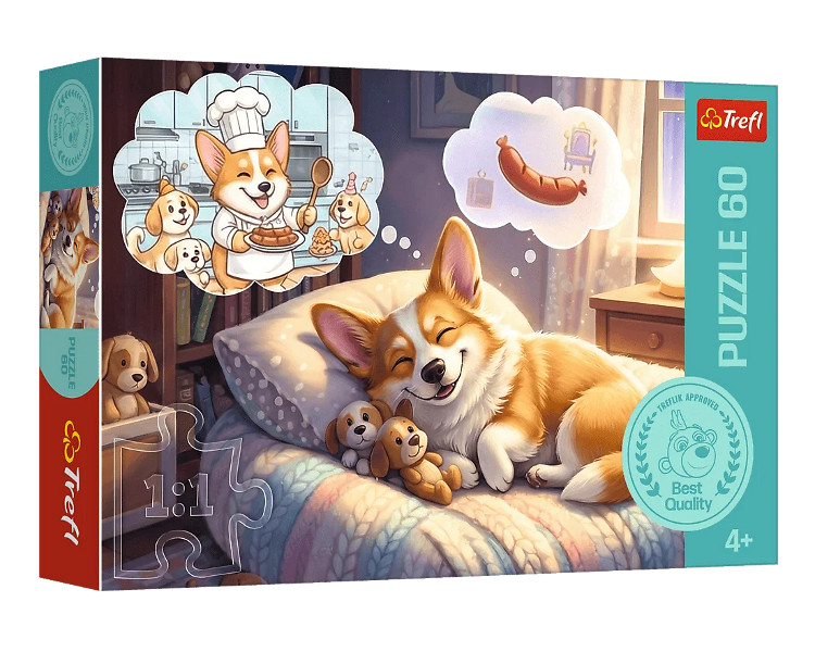 Puzzle 60 Corgi w krainie snów