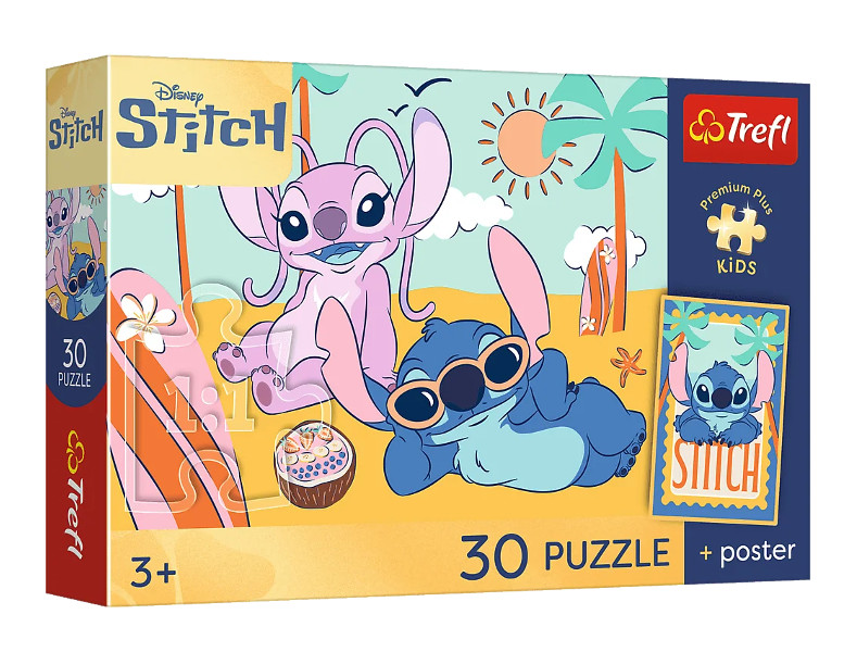 Puzzle 30 Premium Plus Kids Uśmiech Stitcha