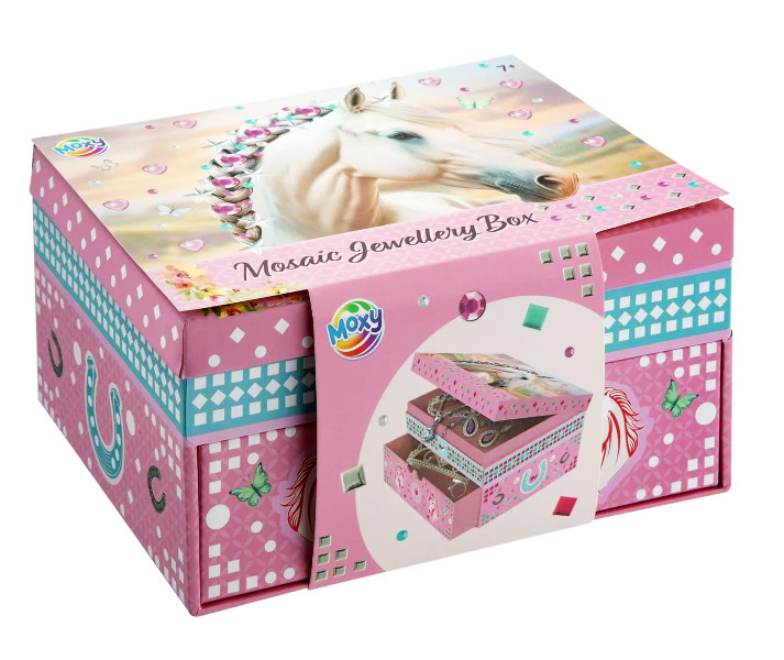Pudełko na biżuterię mozaika konie