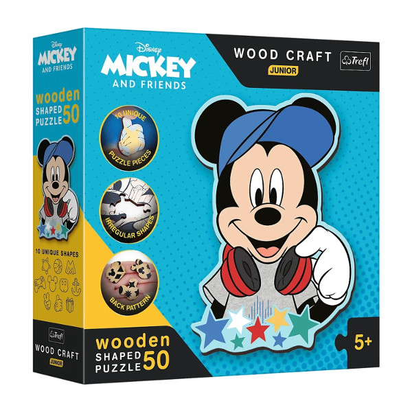 Puzzle drewniane Disney 50el. W świecie Mickey