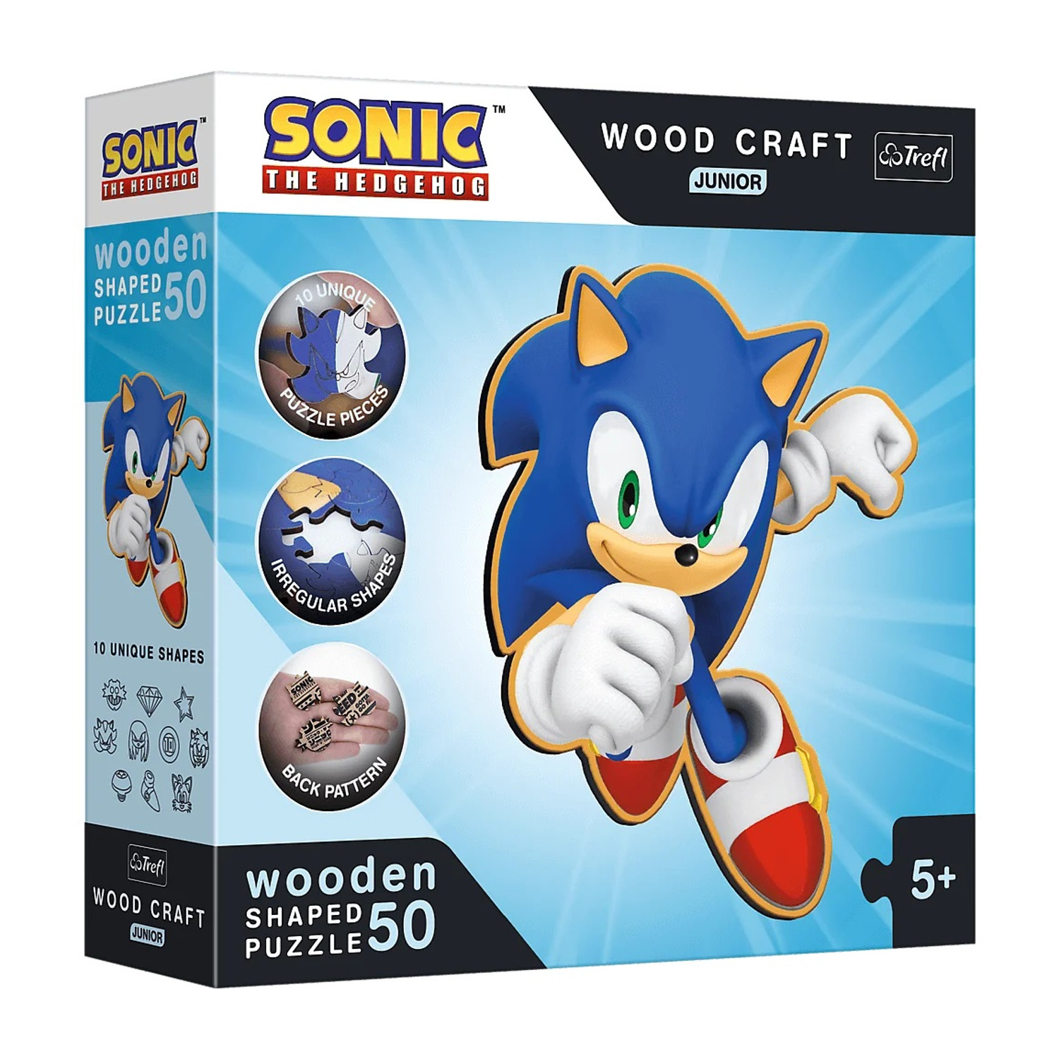 Puzzle 50 Wood Craft Junior Sprytny Sonic