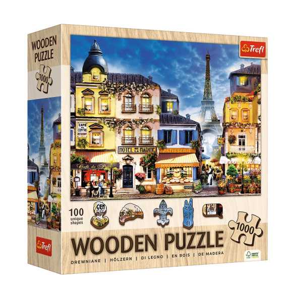 Puzzle 1000 Drewniane Francuska uliczka