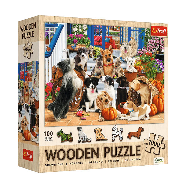 Puzzle 1000 Drewniane Psia przyjaźń