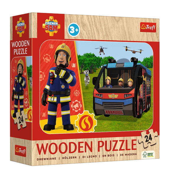Puzzle Drewniane 24 Niesamowity Strażak
