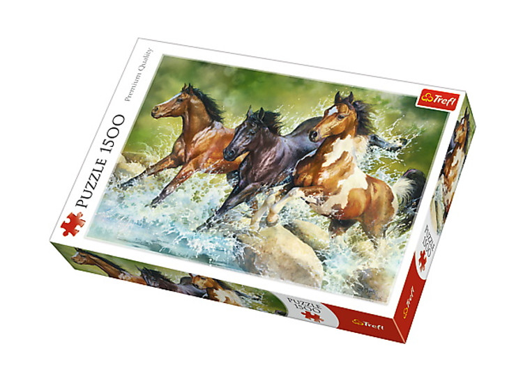 Puzzle 1500 Trzy dzikie konie