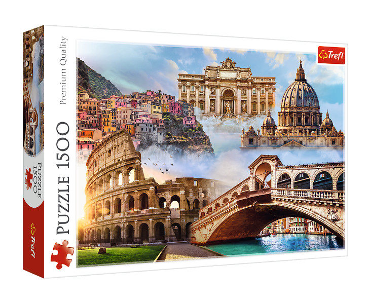 Puzzle 1500 Ulubione miejsca Włochy