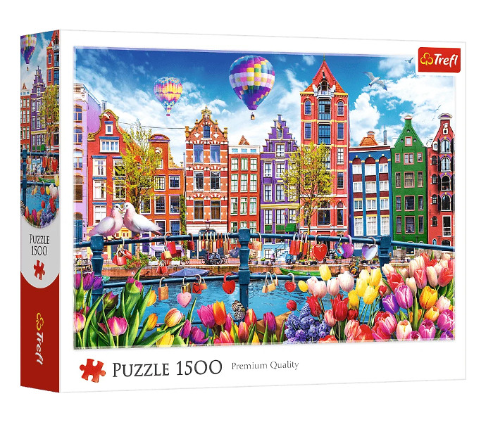 Puzzle 1500 Kolorowy Amsterdam