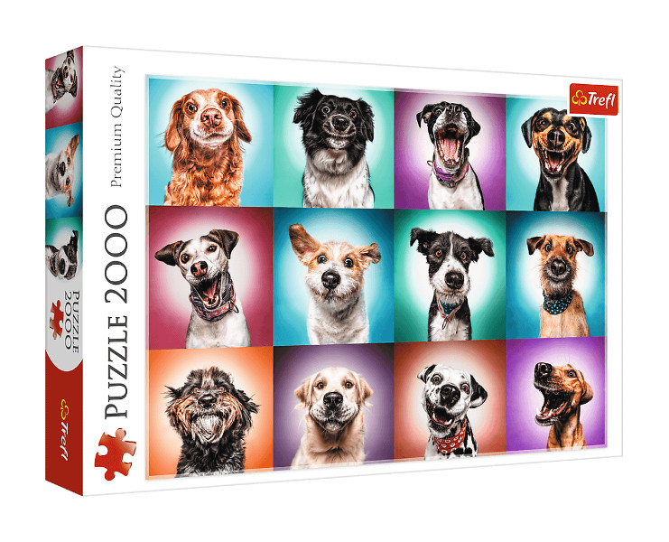 Puzzle 2000el Zabawne psie portrety