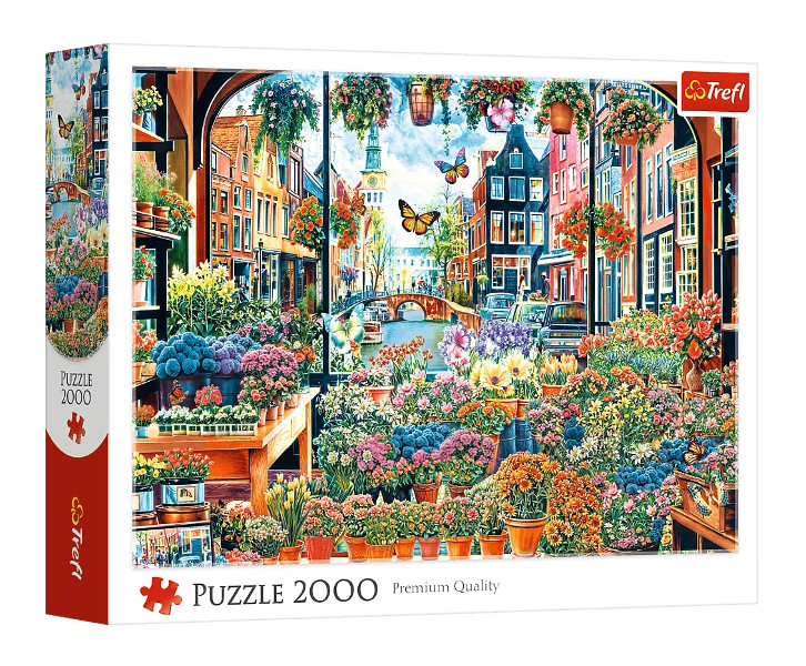 Puzzle 2000 Kwiaciarnia w Amsterdamie
