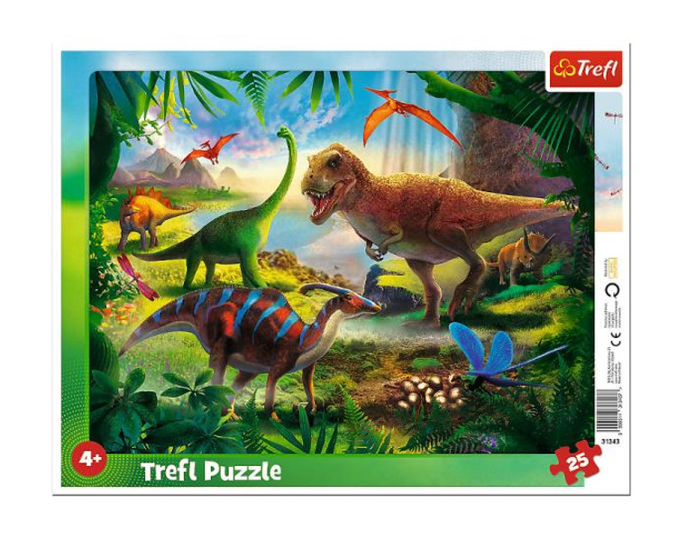 Puzzle 25 Ramkowe Dinozaury