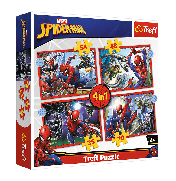 Puzzle 4w1 Bohaterski Spider Man