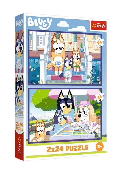 Puzzle 2x24 Zabawna Bluey