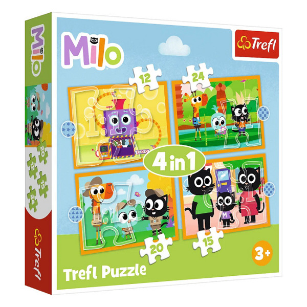 Puzzle 4w1 Poznaj Milo i jego przyjaciół