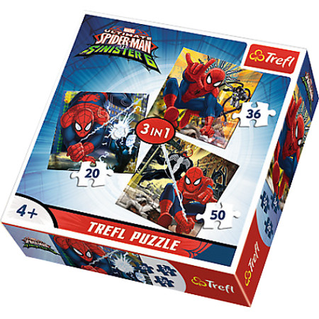 Puzzle 3w1 Świat Spidermena