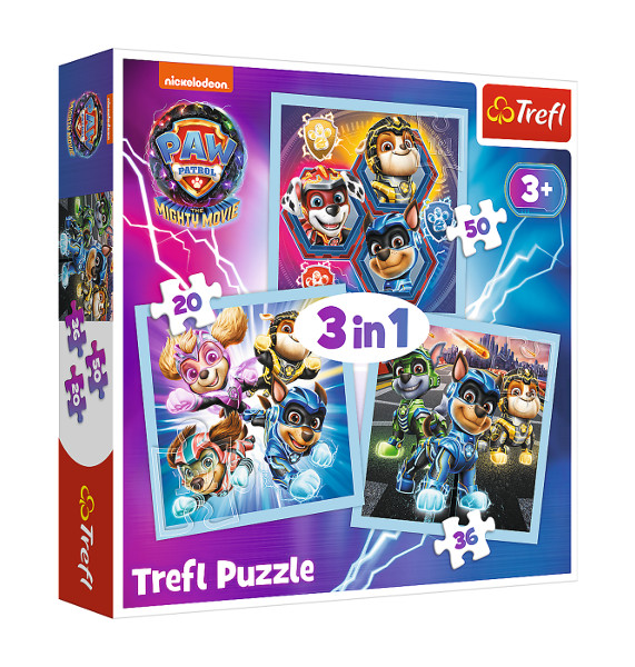 Puzzle 3w1 Moc Mighty Pups