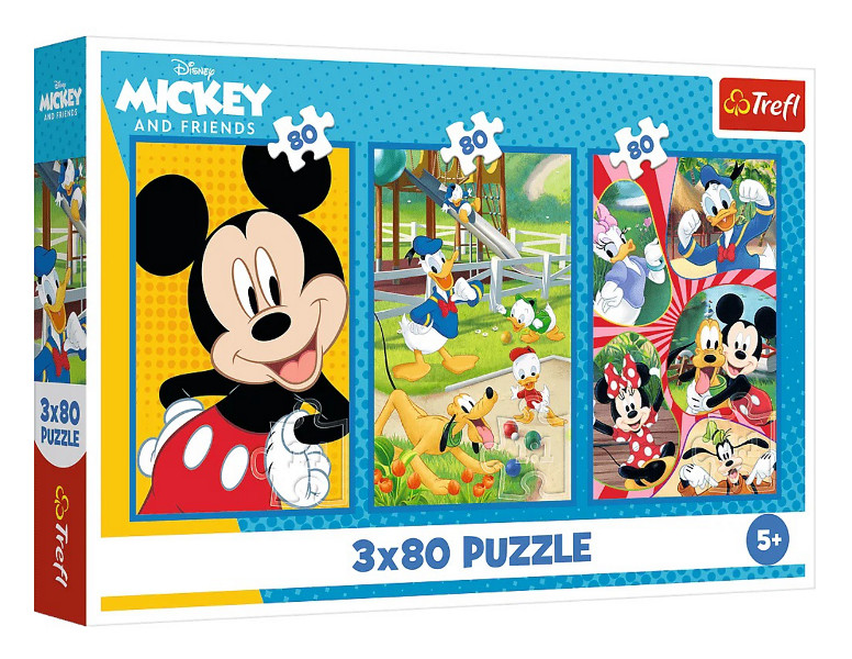 Puzzle 3x80 Ekipa Myszki Miki