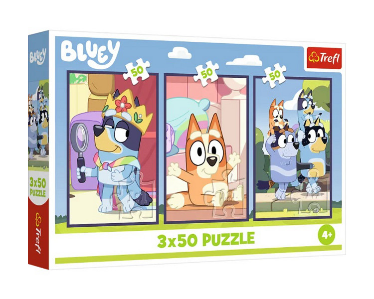 Puzzle 3x50 Rodzina Bluey