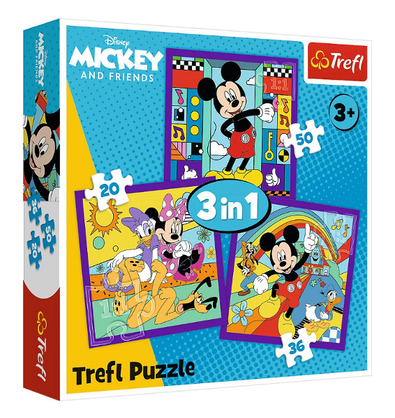 Puzzle 3w1 Miki i jego wesoła ekipa