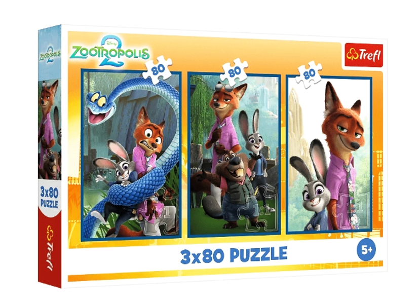 Puzzle 3x80 Zwierzakowe śledztwo