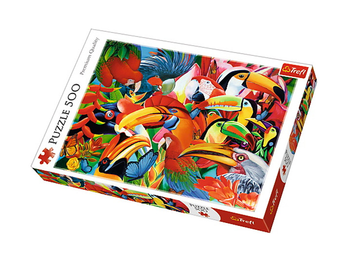 Puzzle 500 Kolorowe ptaki