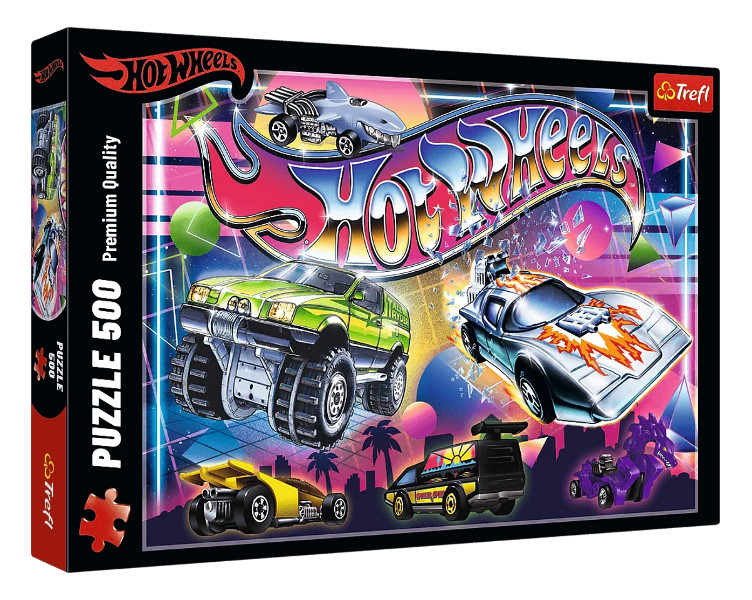 Puzzle 500 Hot Wheels Lata 80-te
