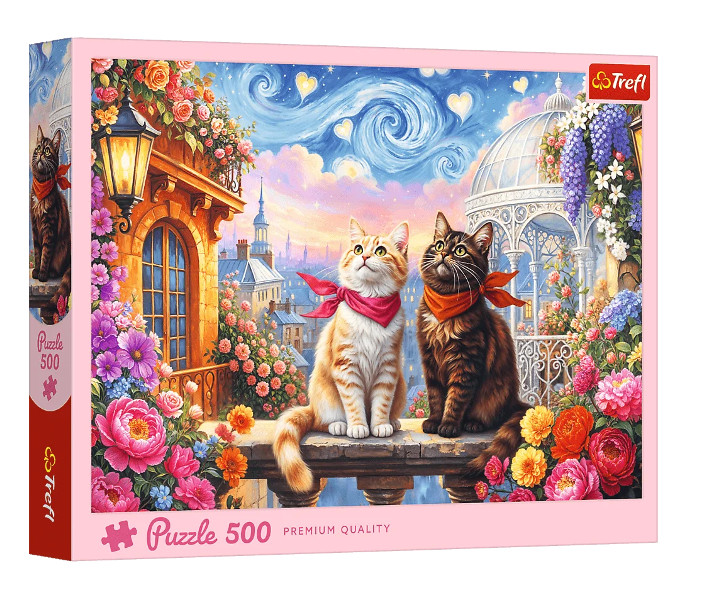 Puzzle 500 Zakochane mruczki