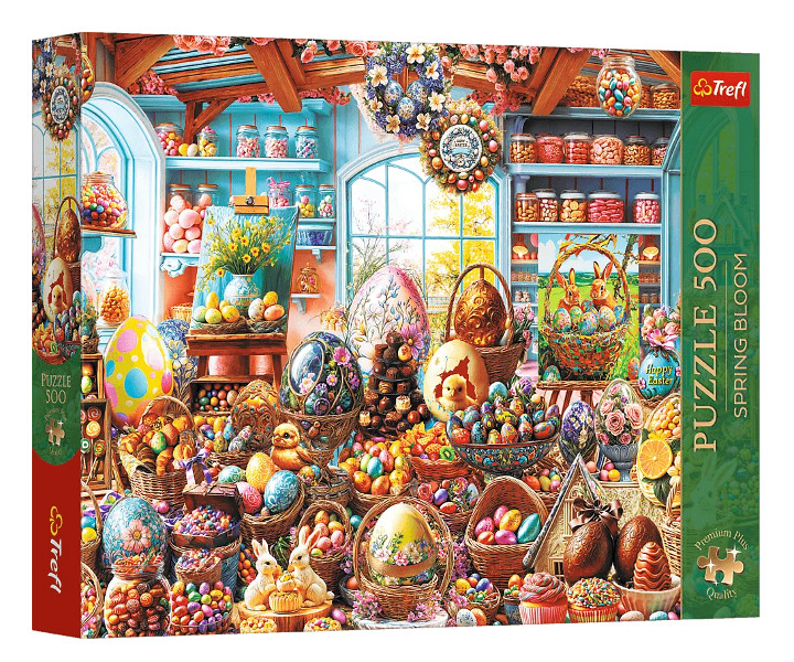 Puzzle 500 Premium Plus Wielkanocny sklepik ze słodyczami