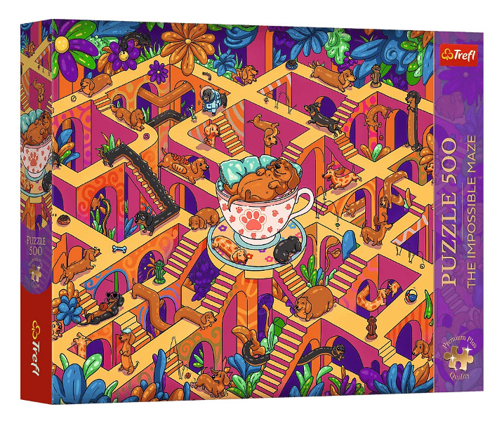 Puzzle 500 Premium Plus Wesołe jamniki
