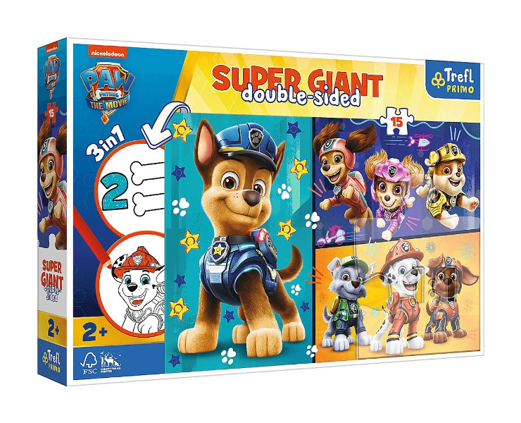 Puzzle 15 GIANT Wesołe pieski