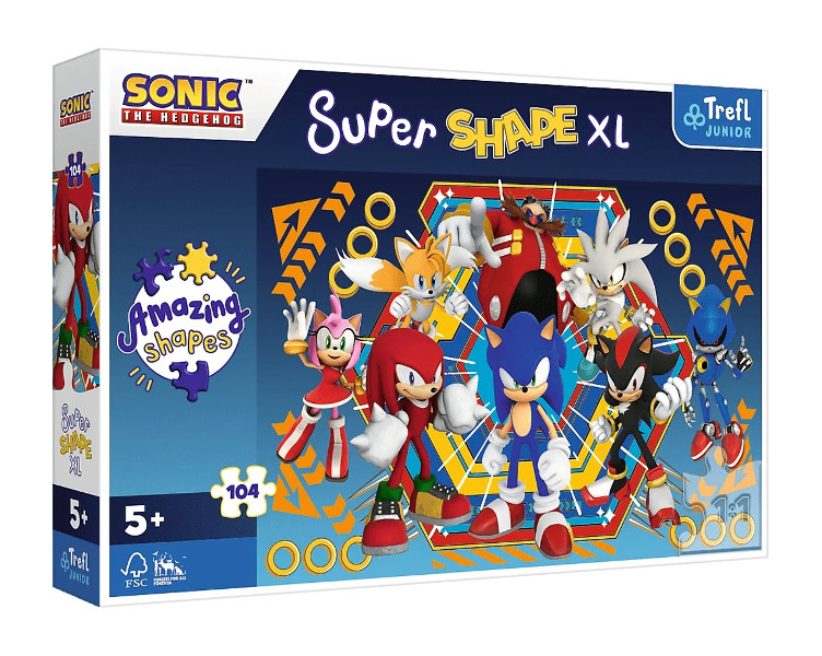 Puzzle 104XL Super Shape Świat Sonica