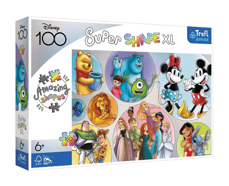 Puzzle 160XL Kolorowy świat Disney
