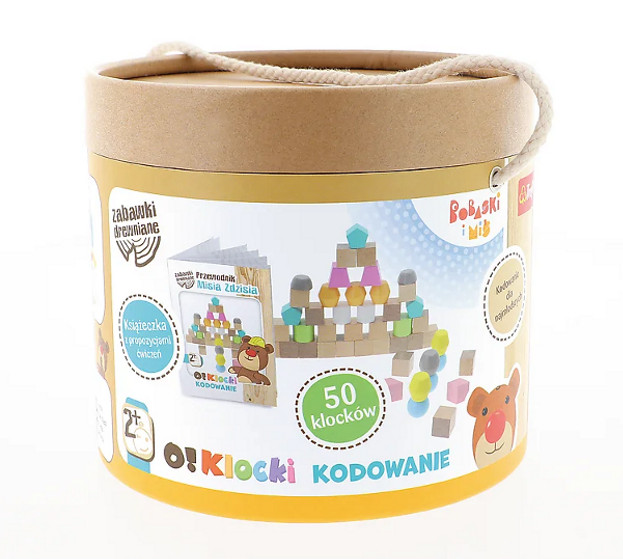 O! Klocki drewniane Kodowanie Bobaski i Miś